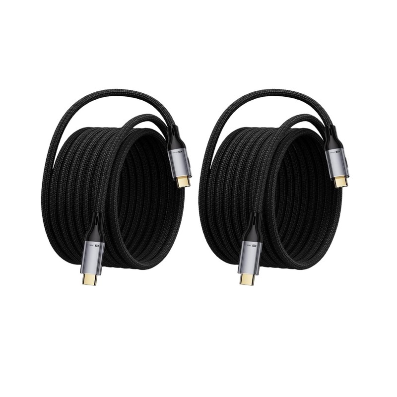 Durable Braided USB-C Cable 240W Power Delivery [6ft/2 Pack]