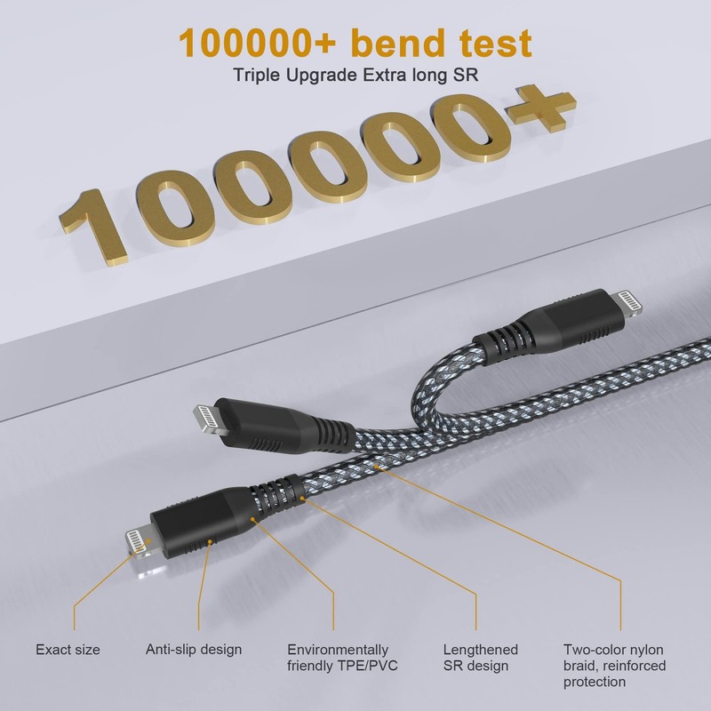 iPhone Charger 26FT/8M [Apple MFi Certified] Lightning Cable Extra Long iPhon... gallery