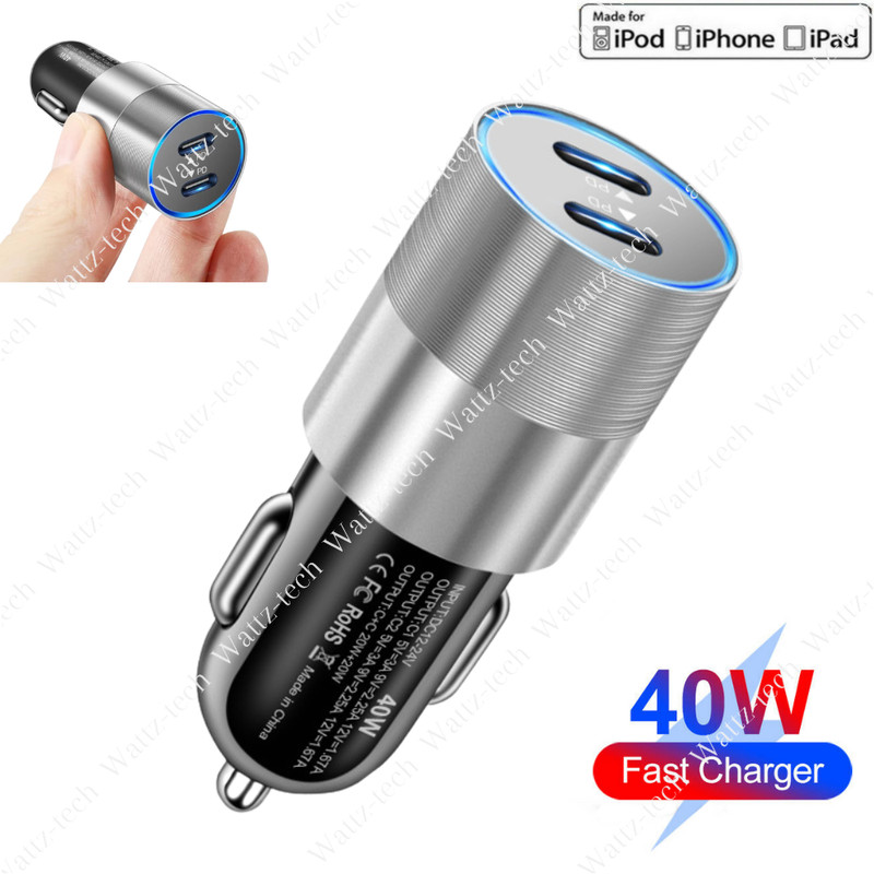 40W Fast Charger Dual USB PD Wall Adapter Power Type C For iPhone 16 15 14 13 12