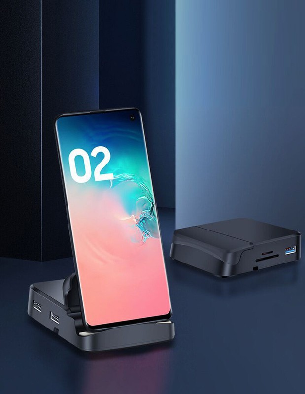 Type C HUB Docking Station Phone Stand Pad Station USB C HDMI Power Charger gallery