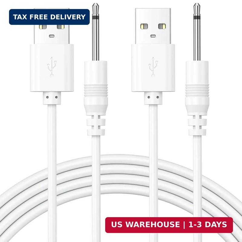 Vancle 2 Pack DC Charging Cable – USB to DC 2.5mm Fast Charger Cord for Beauty I