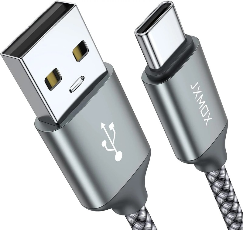 JXMOX USB C Cable,USB A to Type C 3A Fast Charging (10ft 2-Pack) Long Charger Co