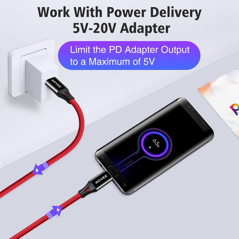 6.6ft USB C To Micro USB Cable Gold Plated Fast Charging Data Sync Cord gallery