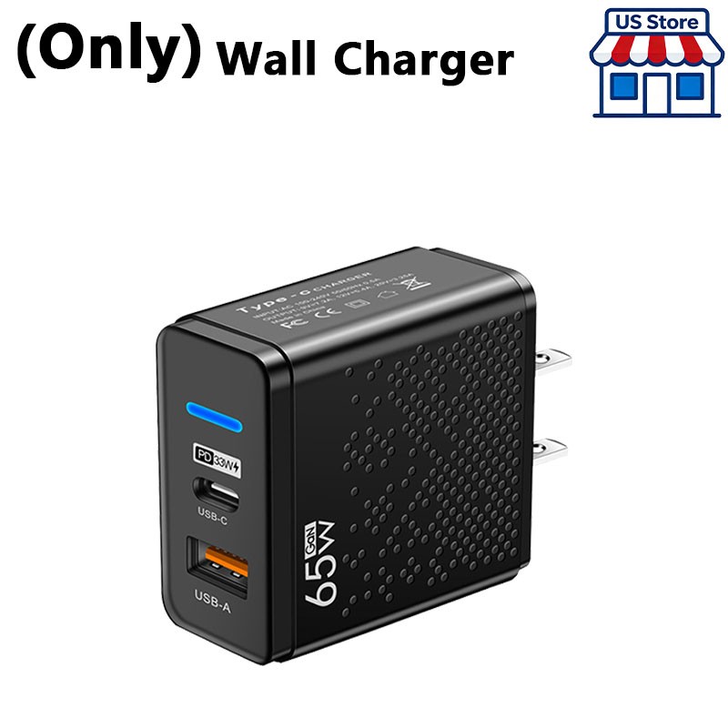 65W Wireless Fast Charger Charging Pad Dock For Samsung iPhone Android Phone US