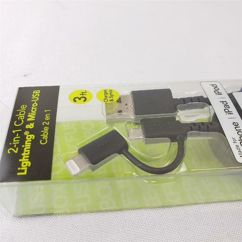 = Fusebox 2-in-1 Cable Lightning & Micro-USB IPhone ipad ipod Android NEW gallery