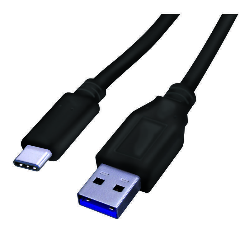 Fabcordz USB-C to USB-A Charge and Sync Cable 3 ft. Black