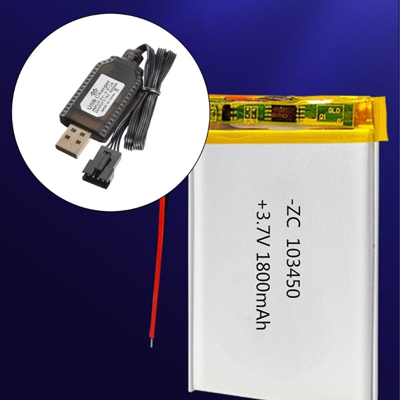 2Pcs USB Charger Cable for 7.4V LiPos Battery SM2.0 4P Connectors Charging Cable gallery