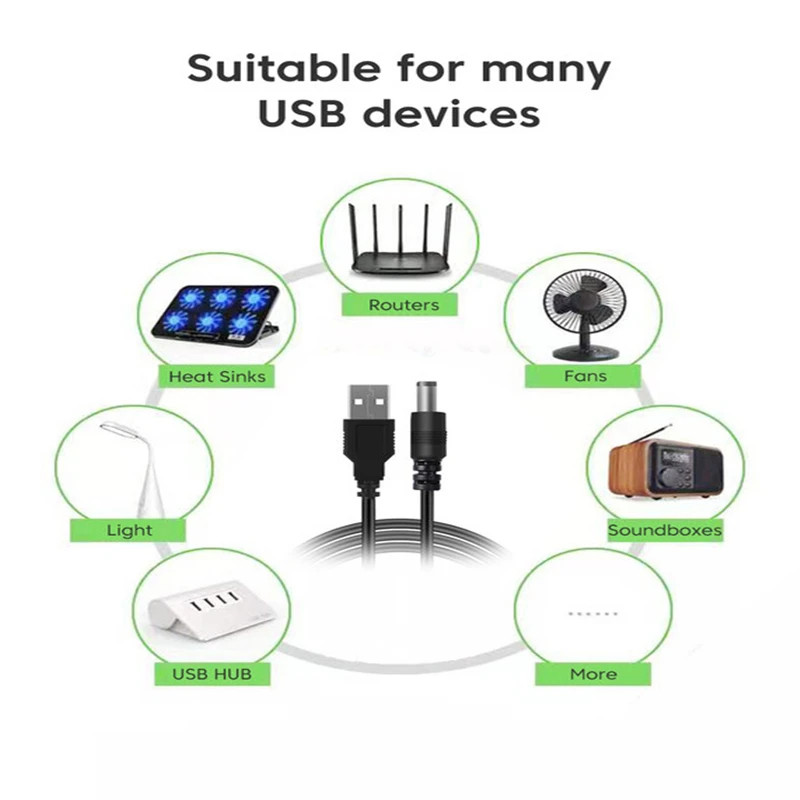 Wifi to Power Bank Cable Connector USB DC 5V to 12V Cable Boost Converter Step-U gallery