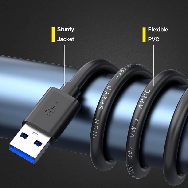USB 3.0 A Male to A Cable Lot Data Transfer Super Speed Power Charger Metal 3FT gallery