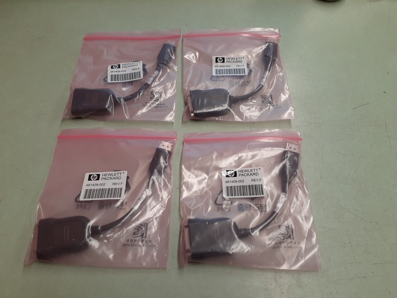 (4) HP 481409-002 Foxconn Display Port Single Link Adapter Cable