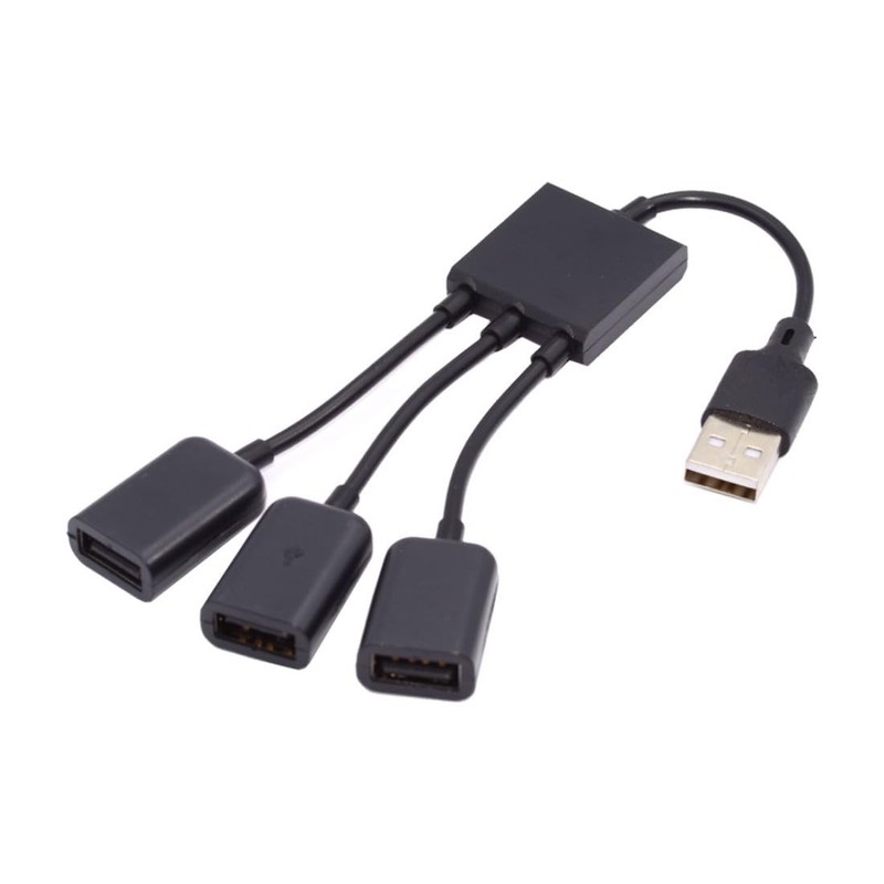 USB Y Splitter Cable 1 in 3 Out, USB 2.0 1 Male to 3 Female Port Expansion HU…