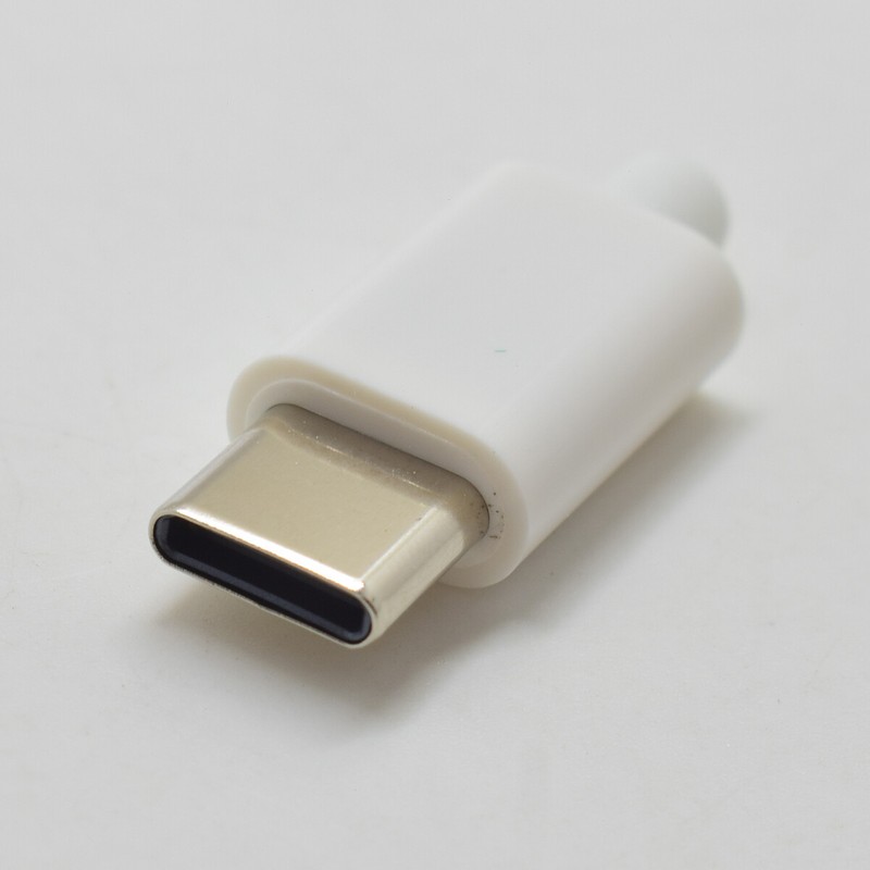 1set White USB 3.1 Type C USB C Male Plug DIY Connector Solder Housing Cover gallery