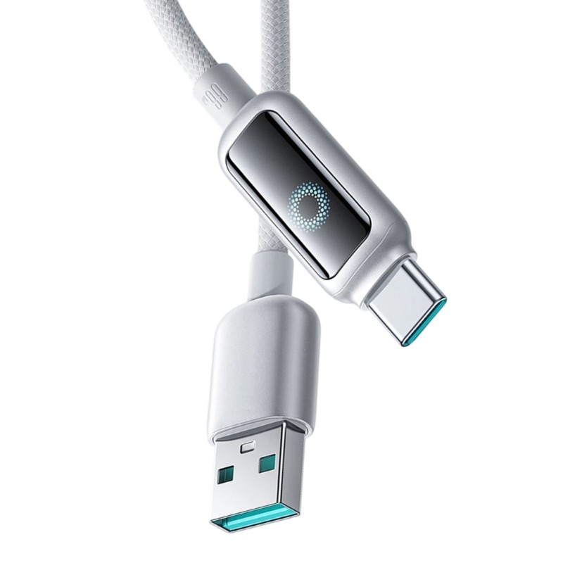 120CM Nylon Cord USB C Cable With Multiple Protections And Breathing Light