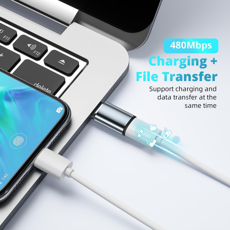USB C (Female) to Micro USB/USB C (Male) Adapter [2 in 1 Fast Magnetic Charge... gallery