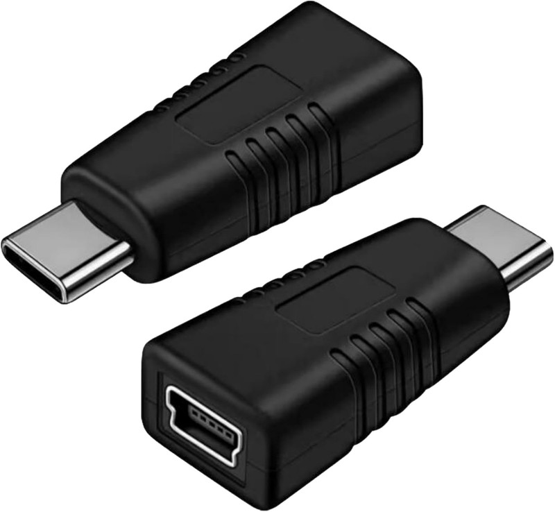 USB C to Mini USB Adapter [2 Pack], Type C Male to Mini USB Female Adapter Suita