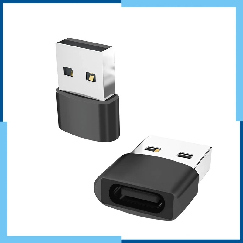USB to USB C Adapter Type-C Female to A 2 PACK Male OTG Converter Car Charger