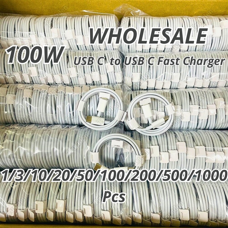 USB C to USB C Cable 100W Type C Fast Charger Cord For iPhone 15 16 Samsung Lot