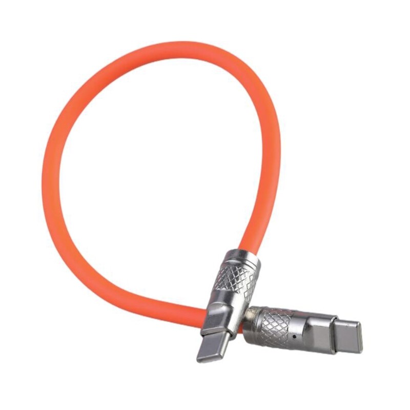 30cm USB C to USB C Data Cable Fast Charging Cord Wire for Tablet Phones Orange gallery