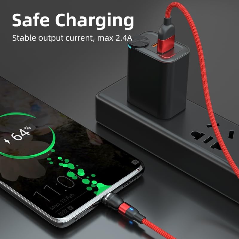 Magnetic Charging Cable 3-Pack 540° Rotation Magnetic Phone Charger Cable wit... gallery