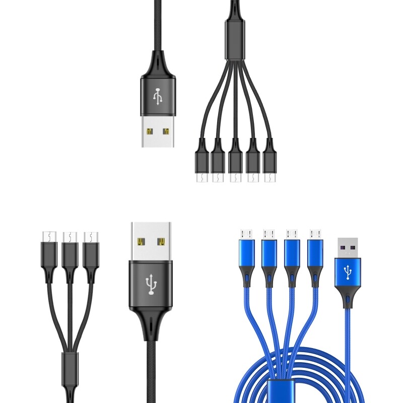 USB2.0 to Micro USB Charging Cable Simultaneously Charge 2 Devices Universal gallery