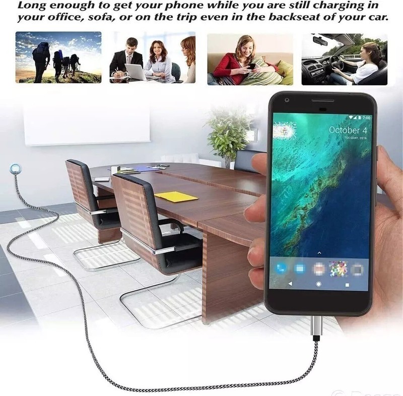 15 Feet USB Type C Charger Cable Extra Long Cord Smartphone Android Phone Tablet gallery