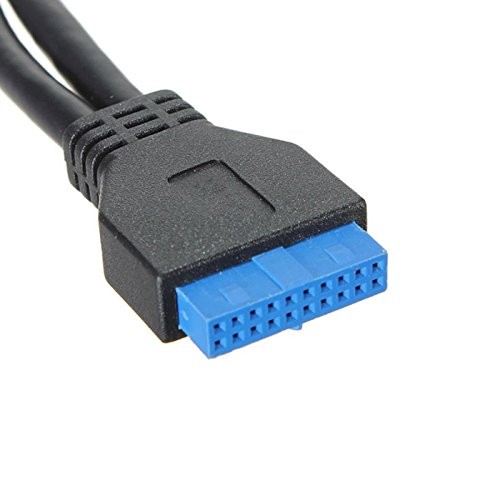 USB 3.0 Front Panel Header 19/20Pin 1 Male to 2 USB 3.0 Female Y Splitter Mai... gallery
