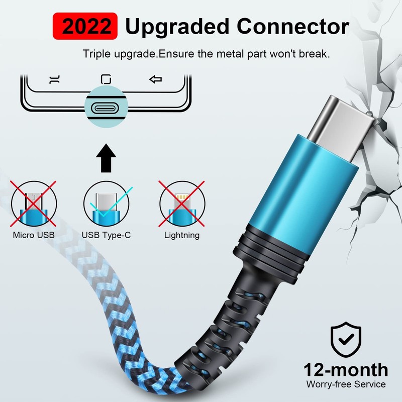 Galaxy S24 Type C Charger Fast Charging Cable 3/6/10FT 3.1A USB-A to USB C Ch... gallery