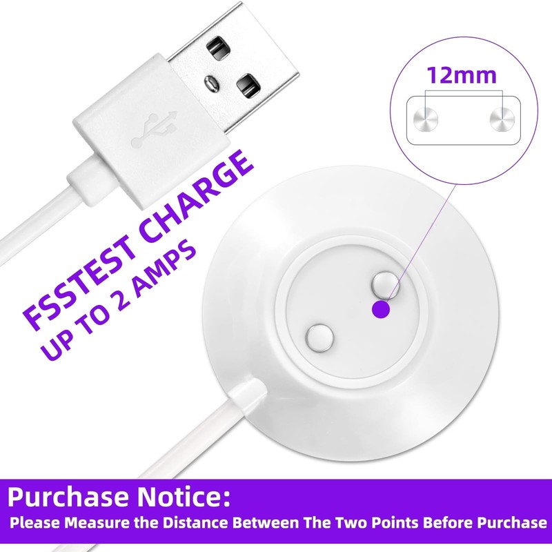Rose Replacement Charger, 12mm Magnetic Standing Dock Station Fast Charging USB gallery