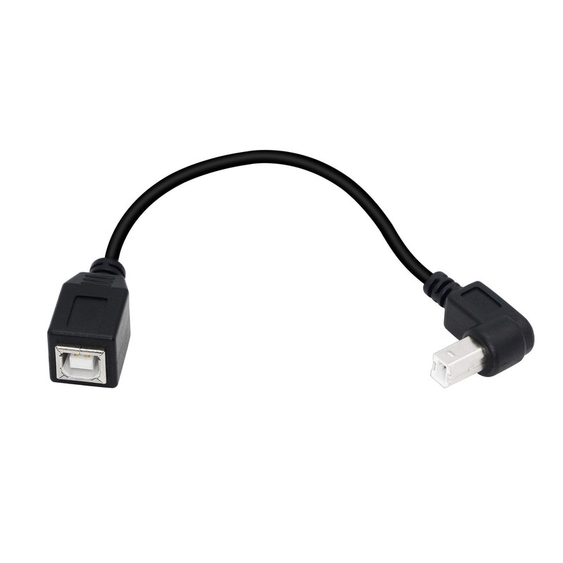 USB 2.0 B Female to Type B Male UP Angle Printer Short Extension Cable 2 Pack gallery