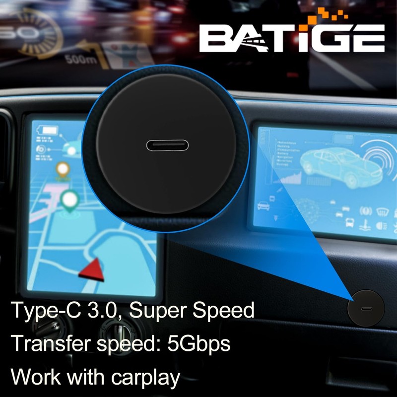 Single Port USB 3.0 Male to Type C 3.0 Female Car Flush Mount Cable USB C 3.0... gallery