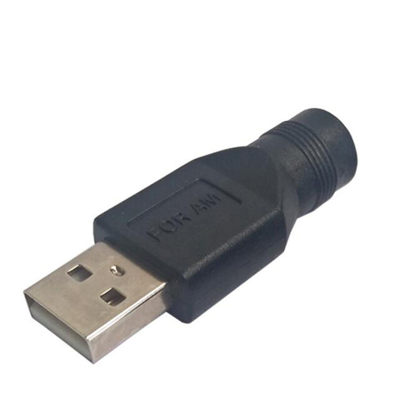 5.5 × 2.1mm DC Female Power Jack To USB 2.0 Type A Male Plug Jack Adapter gallery