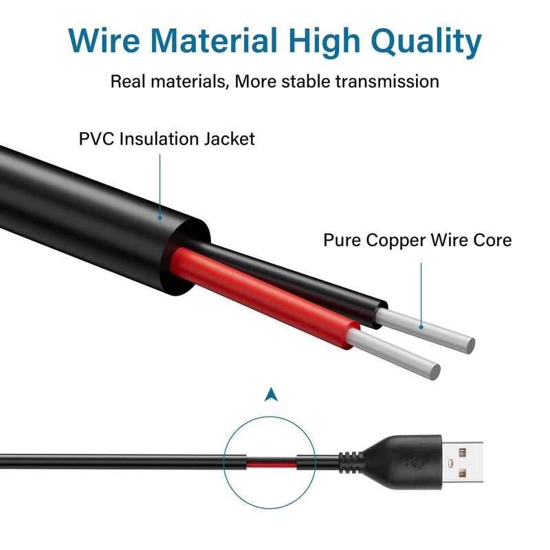 SinLoon DC boost cable 20AWG USB 5V to 12V boost converter, USB2.0 male to ba... gallery
