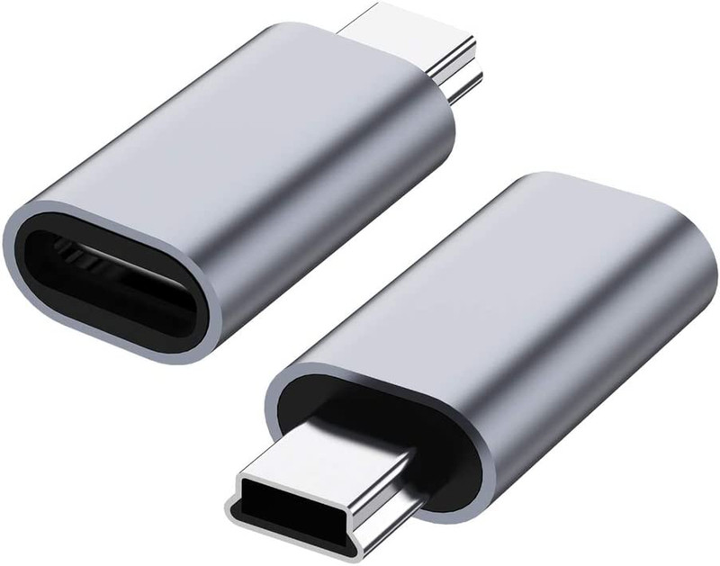 USB C to Mini USB 2.0 Adapter, (2-Pack)Type C Female to Mini USB 2.0 Male Conver