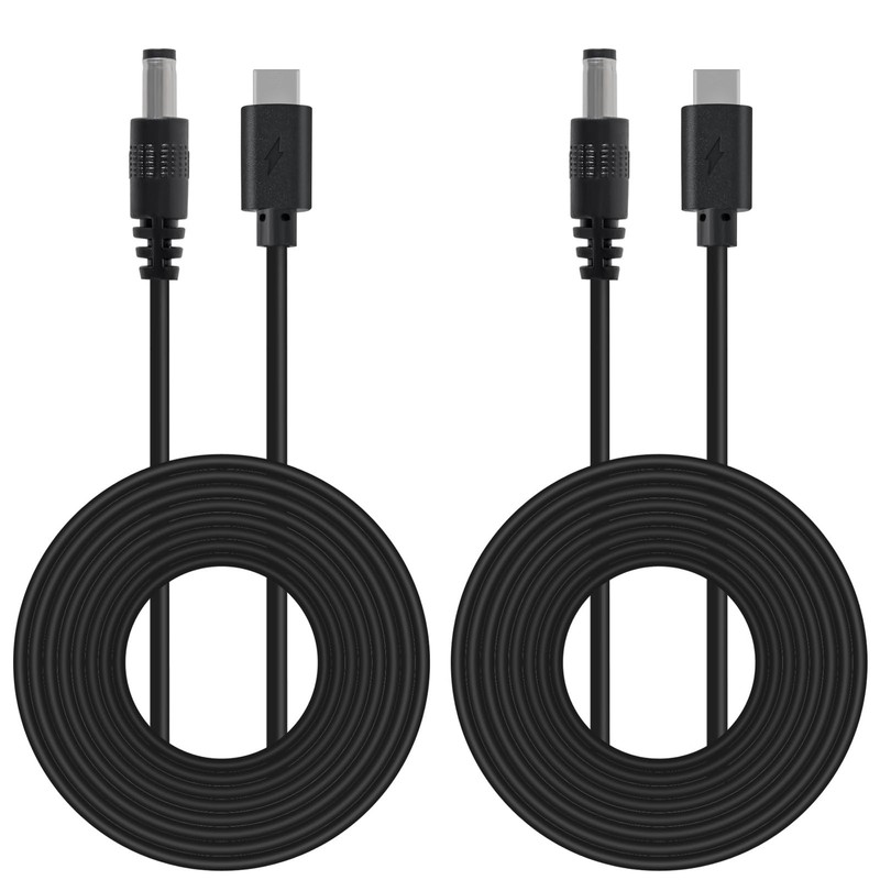 DC 5.5×2.5mm To Type C USB PD 12V Power Supply Adapter Cable Connector 2 PCS
