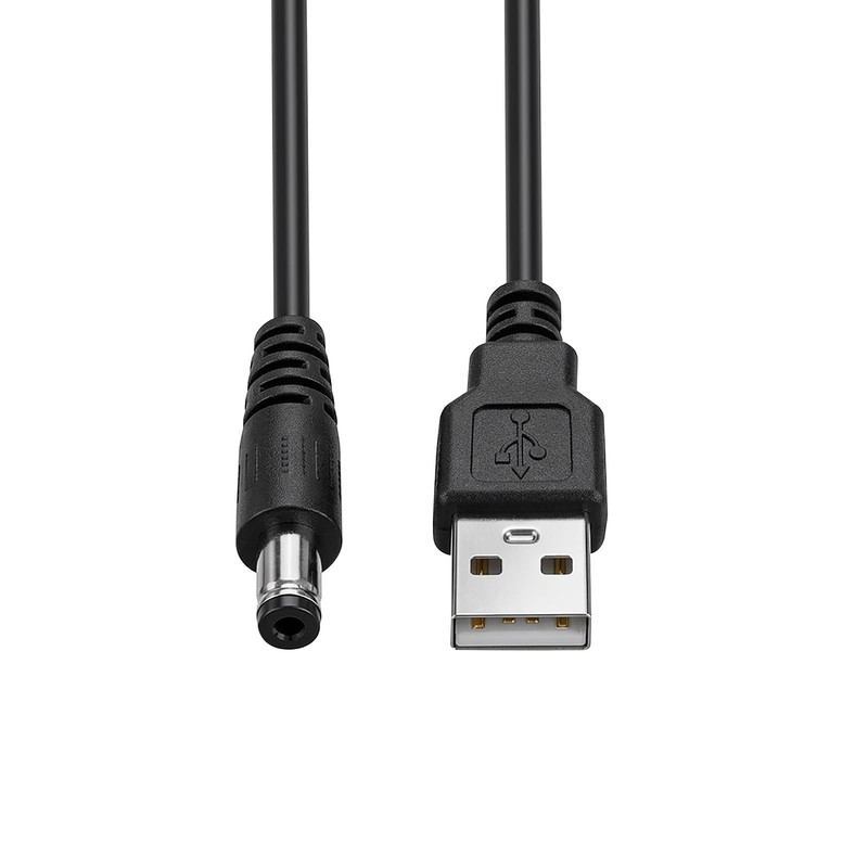 5-Pack USB to DC Power Cable, 5V DC 5.5mm x 2.1mm Round Barrel Plug Charging ... gallery