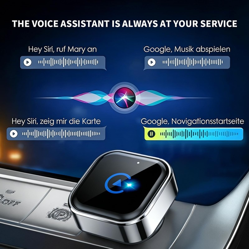 Wireless CarPlay and Android Auto Adapter, Ultra-Compact Aluminum Design with... gallery