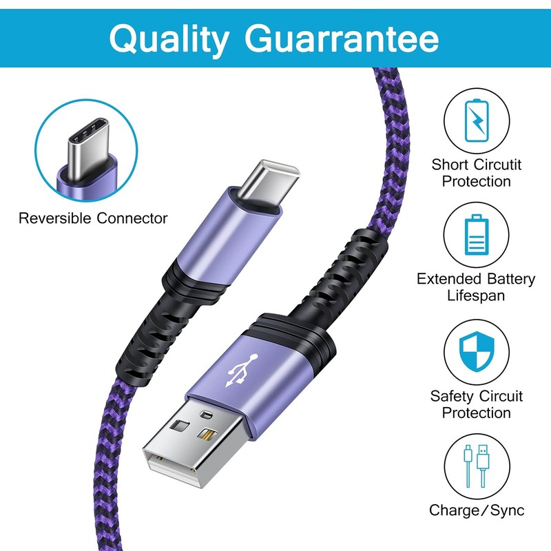 Android Cell Phone Charging Cable Type C Fast Charger Cord for Moto G Stylus/... gallery