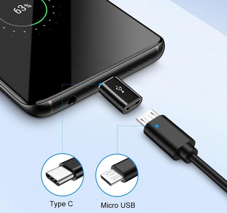 Lot of Micro USB Female to USB C Male Adapter Converter Connector for Samsung gallery