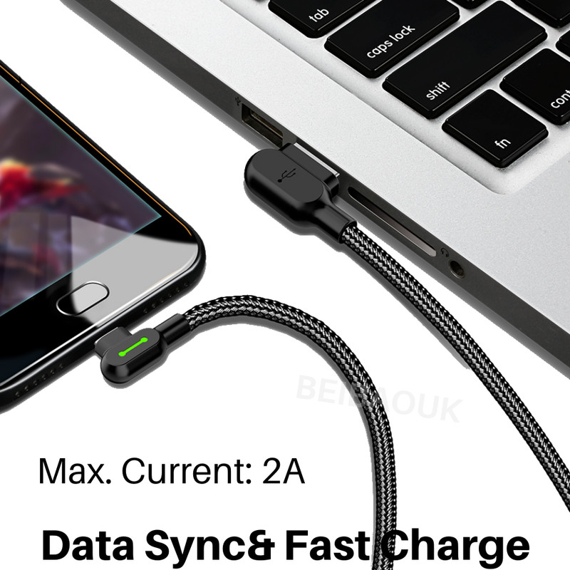 3 Pack Mcdodo 90 Degree USB Cable LED Fast Charge Data For iPhone X iPad Charger gallery
