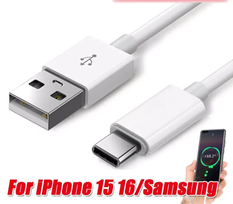IPhone 16 15 Pro Max Plus USB-A Cable Fast Charger Type C Charging Data lot Cord