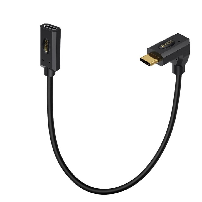 1ft 40Gbps USB 4.0 Type C Extension Cable, Straight Female to Up & Down Angle…