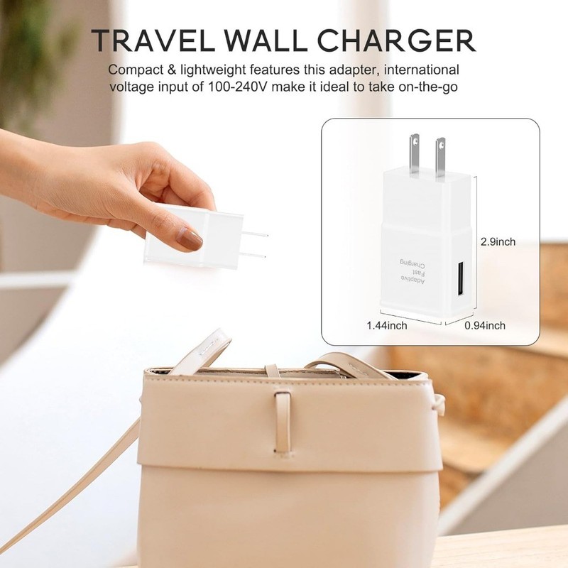 ADAPTIVE FAST CHARGING WALL CHARGER ADAPTER FOR SAMSUNG S7 S8 S9 S10 Note 8 9 10 gallery