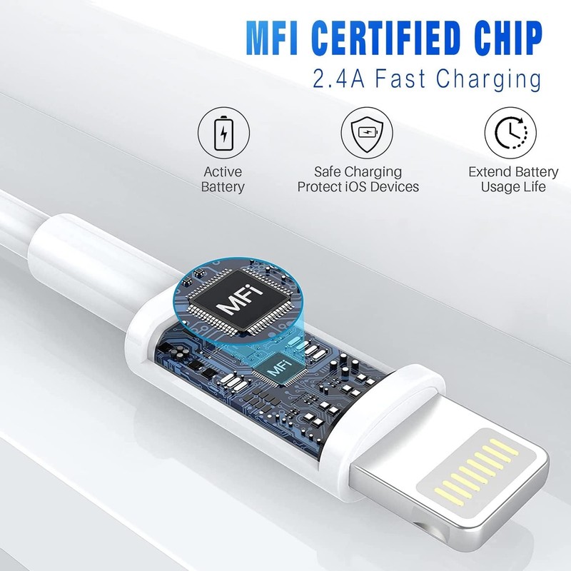 iPhone Fast Charging Cable [Apple MFi Certified] 3-Pack 3FT Lightning to USB Cab gallery