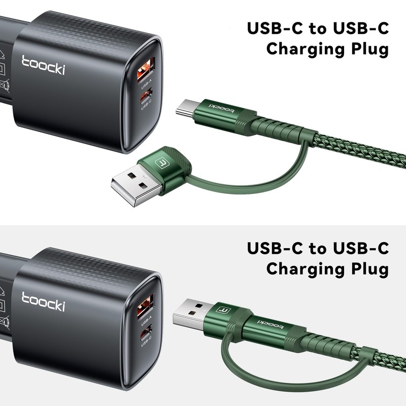 240W USB C to USB C Cable 10FT [2-Pack], 2-in-1 Right Angle PD 3.1 Fast Charg... gallery