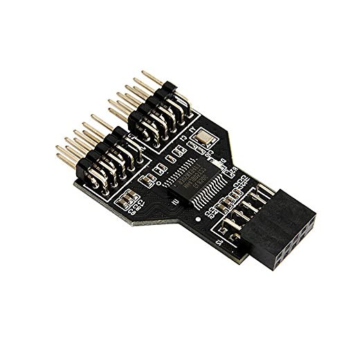 1Pcs USB2.0 Motherboard 9Pin to Dual 9Pin Male Adapter USB 9pin-2x9pin Splitt... gallery