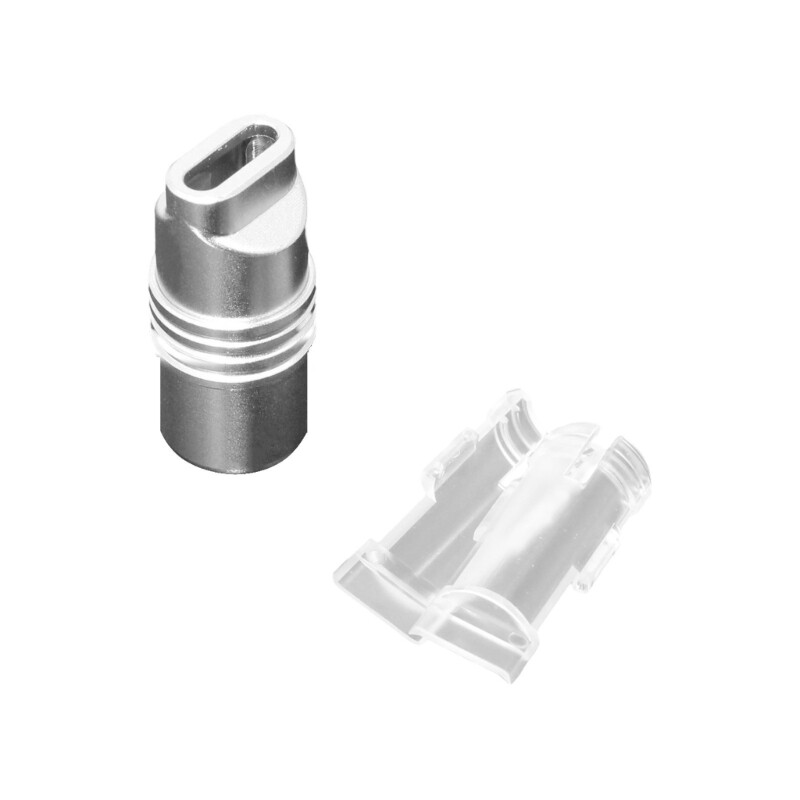 Aluminum Type C USB C Plug Shell 6mm Hole For DIY And Repair Cable Work