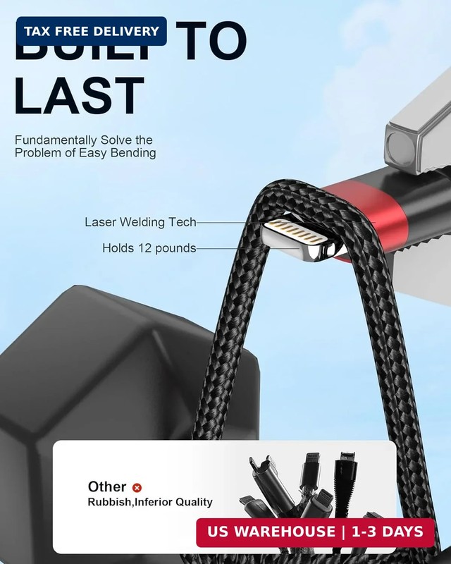 Bkduice 6 inch Short Lightning Cable, [MFi Certified] 2 Pack Short iPhone Charge gallery