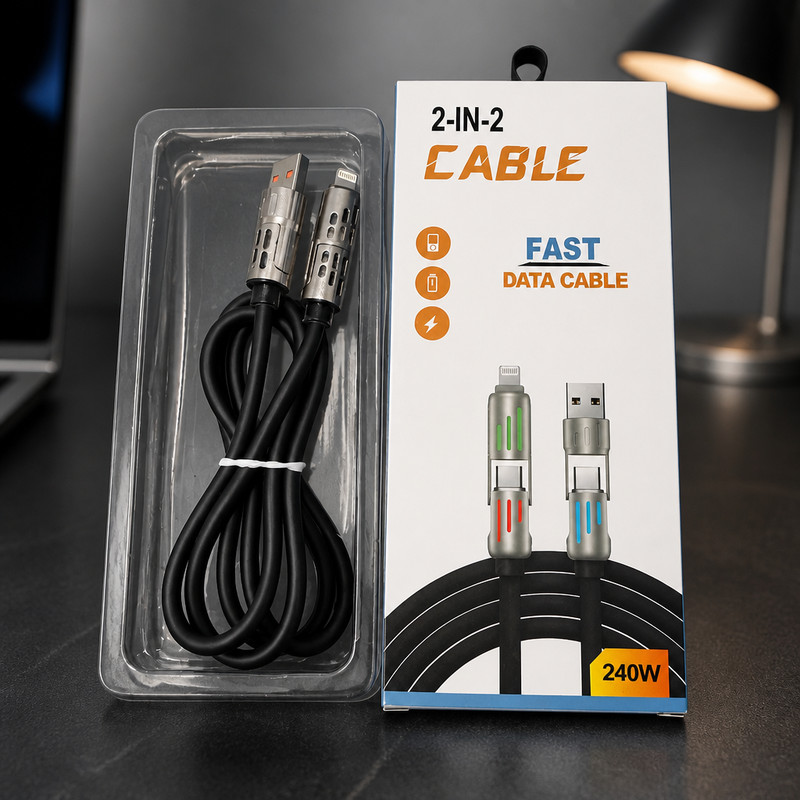 4-in-1 usb charging cable fast charging max 240w gallery