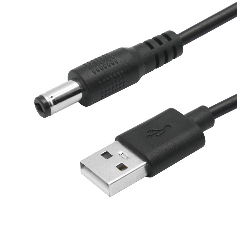 USB to DC 5.5 x 2.1mm Power Cord 1M/3FT, 5V USB 2.0 A to DC 5521 Plug Cable w... gallery