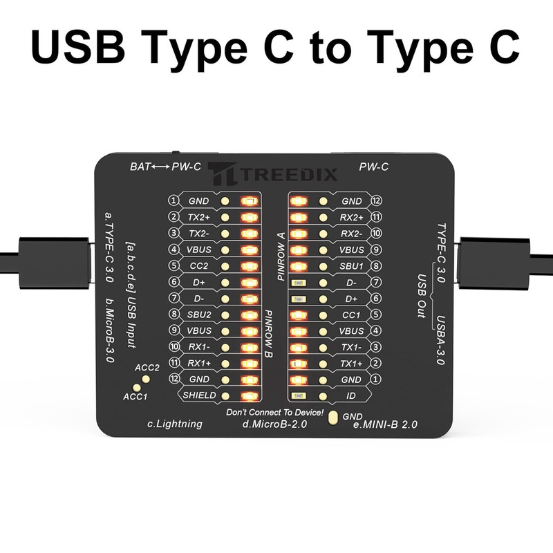 USB Cable Tester USB Cable Checker Data Wire Fast Detection for Type-C, USB-A 3. gallery